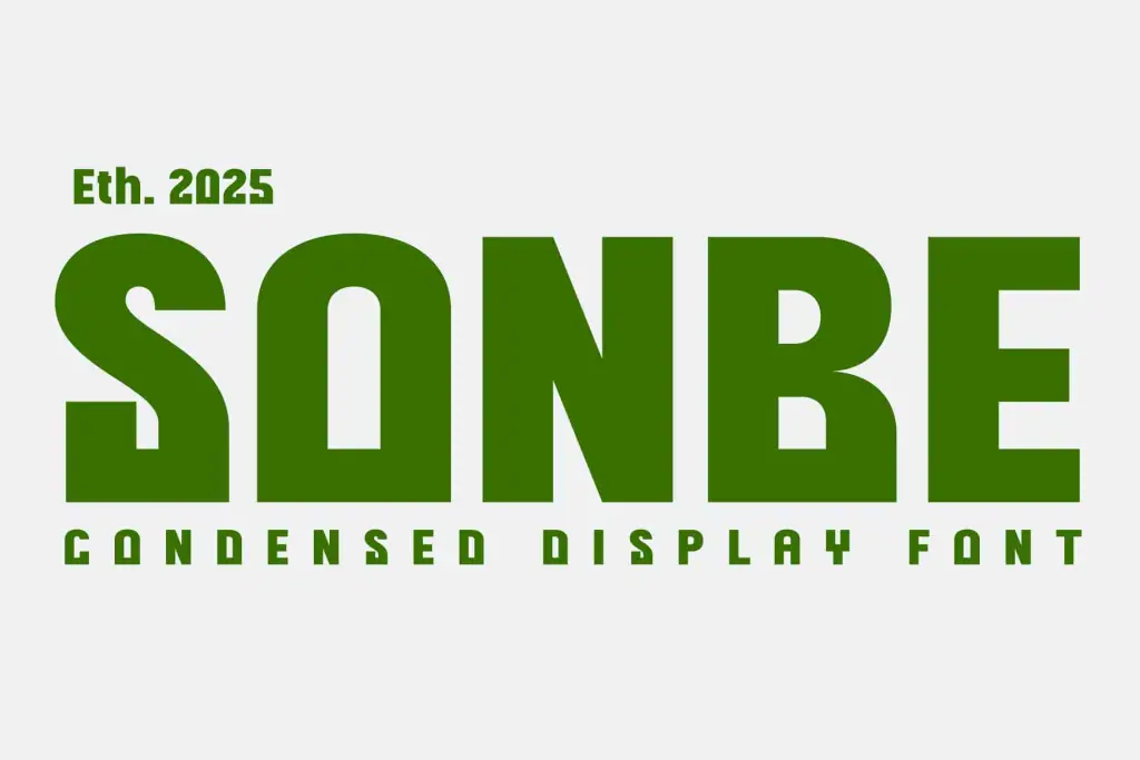 Sonbe Bold Logo Font – Ultra Condensed Display Typeface
