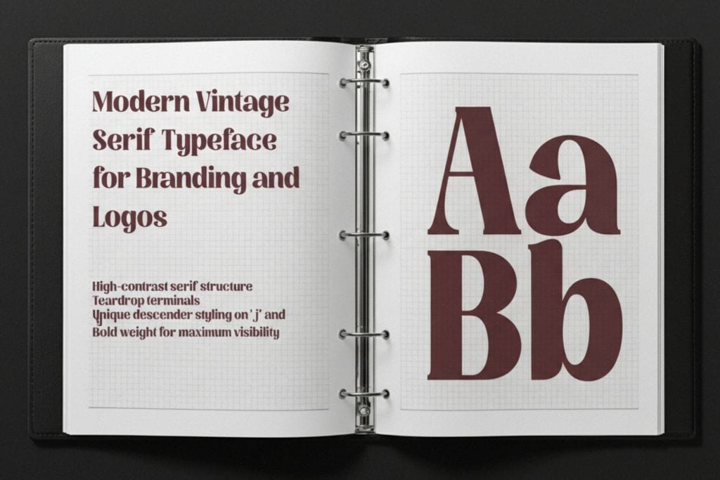 Alocary – Modern Bold Serif Logo Typeface