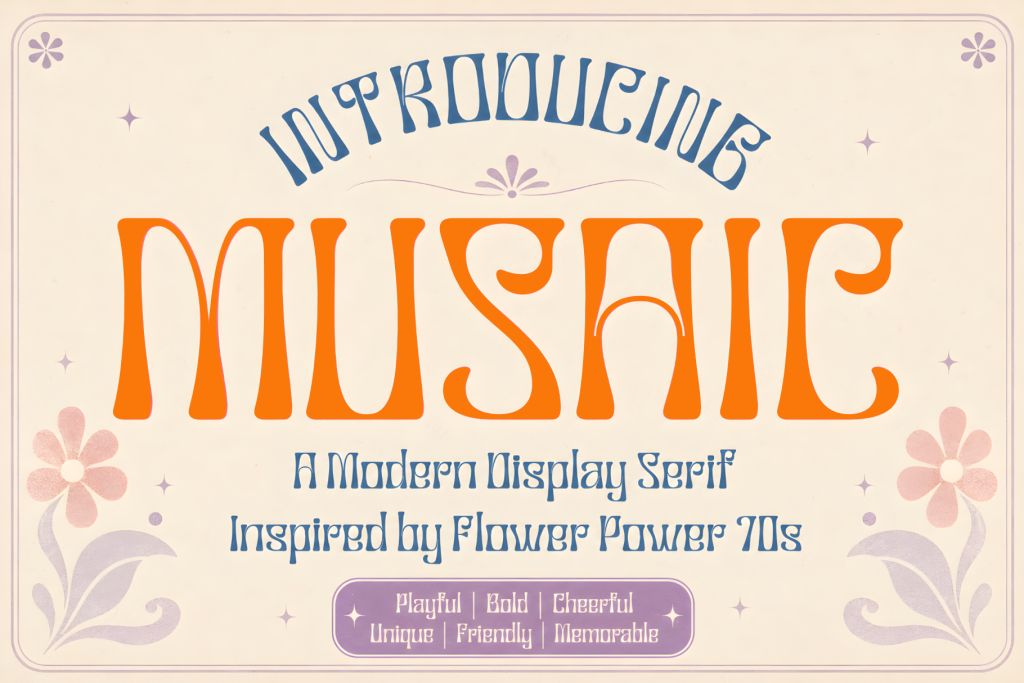 Musaic – Groovy Retro Display Serif