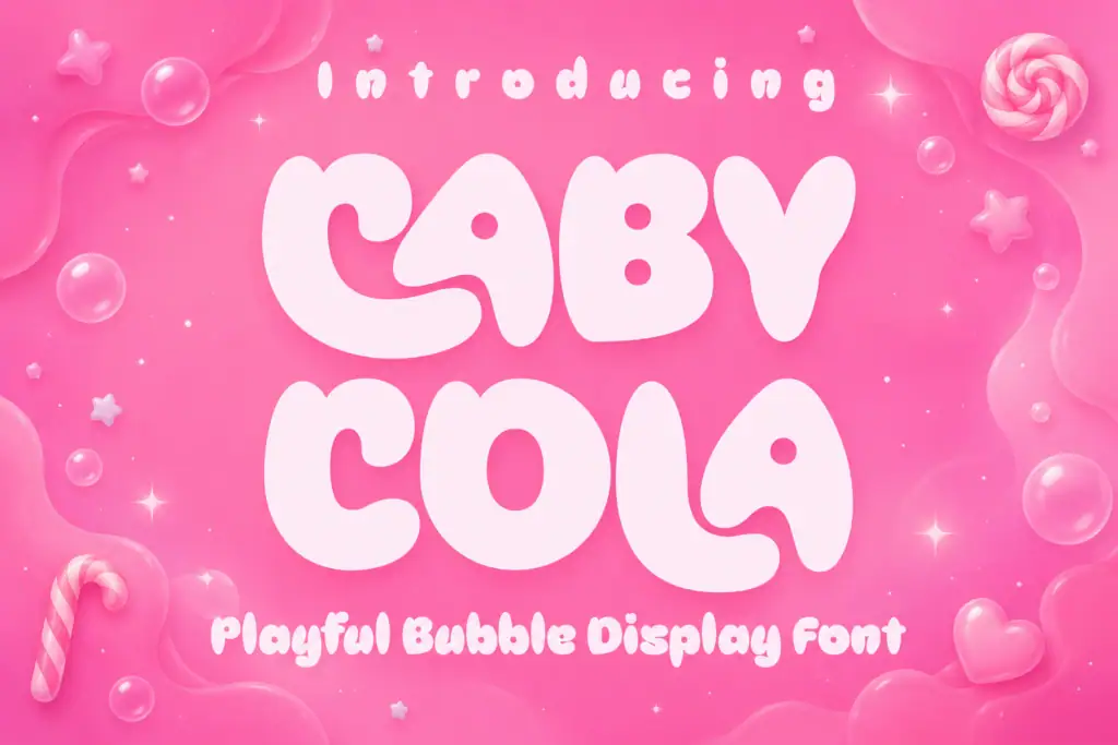 Caby Cola – Retro Bubble Display Font