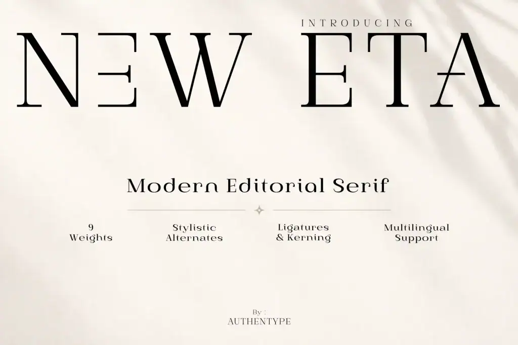 New Eta – Modern Editorial Serif Font Family