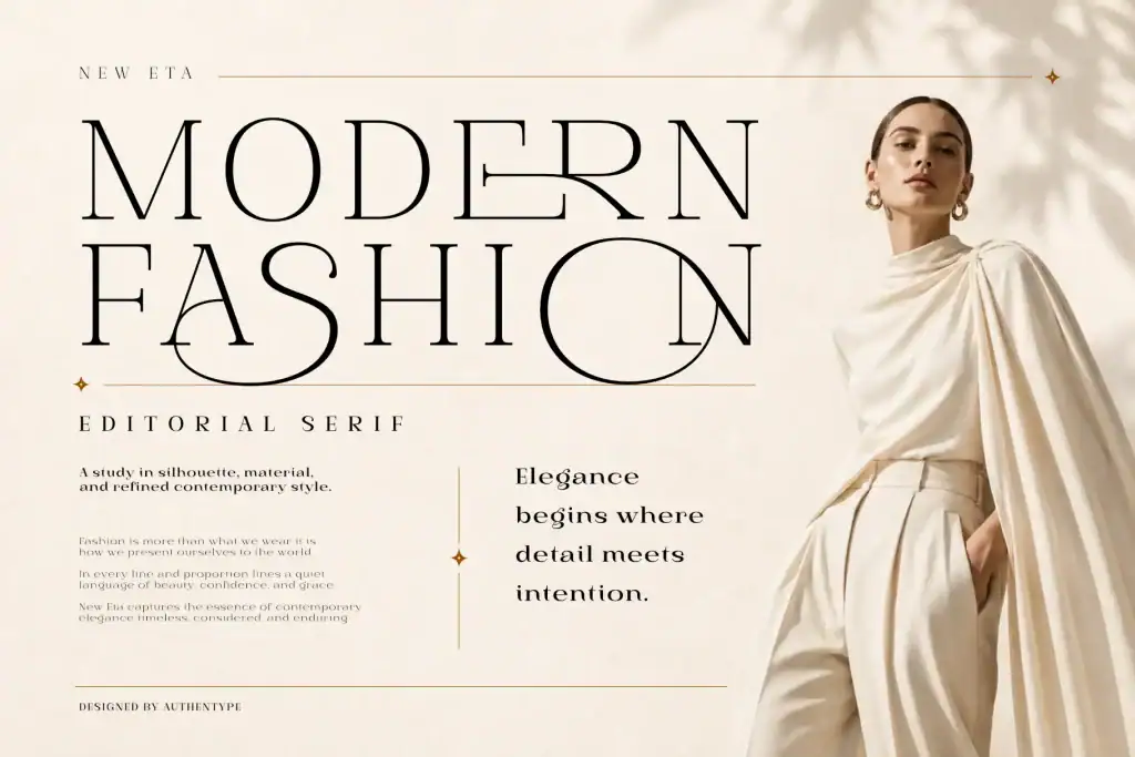 New Eta – Modern Editorial Serif Font Family