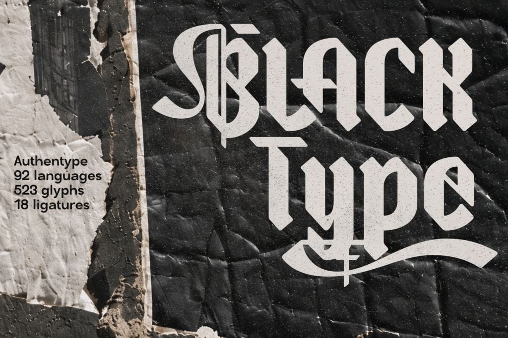 Black Type — Decorative Blackletter Font