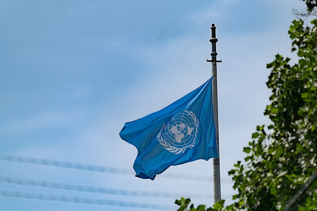 The flag of the United Nations