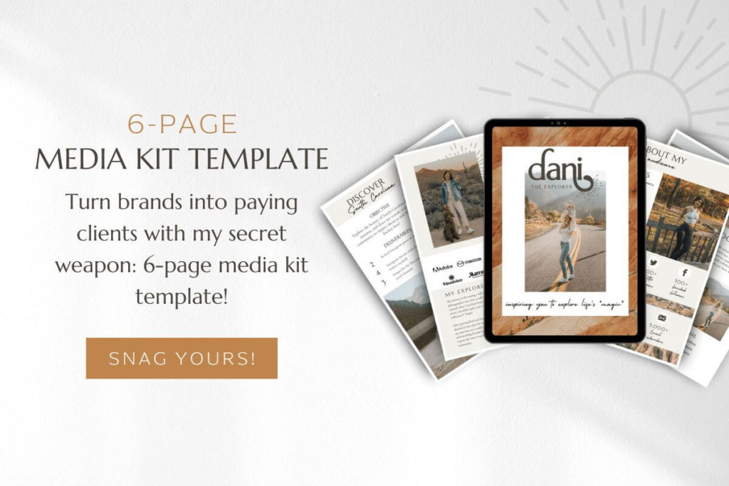 influencer media kit template