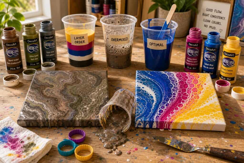 Why Acrylic Pouring Colors Turn Muddy and How to Prevent It