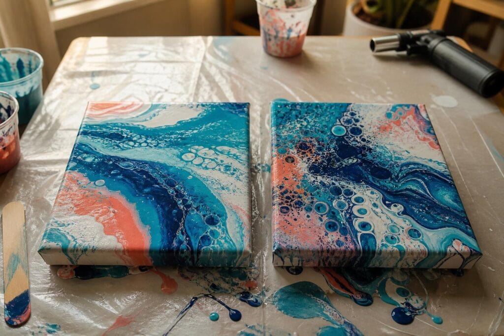 Should You Torch Every Acrylic Pour?