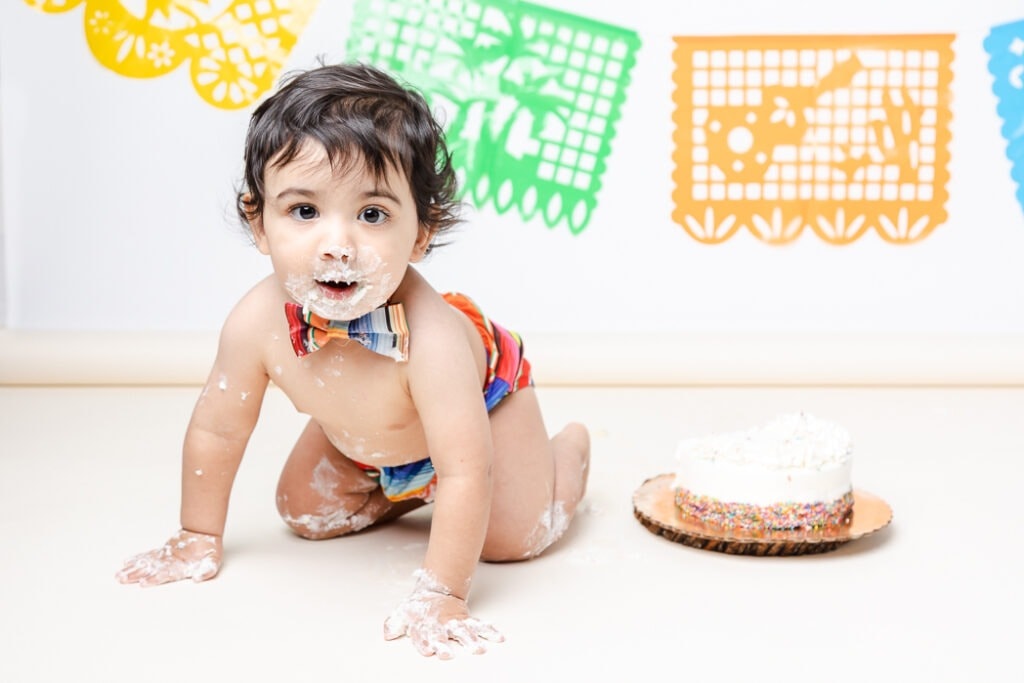 Mexican Heritage baby cake smash photoshoot in CT