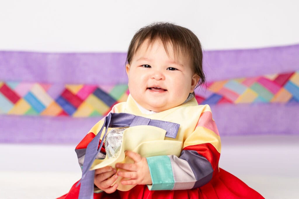 Korean Heritage baby cake smash photoshoot in CT