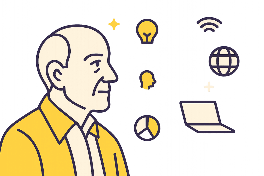 Illustration pensée moderne et innovation – inspiration philosophique de l’IA du logiciel de recrutement ATS