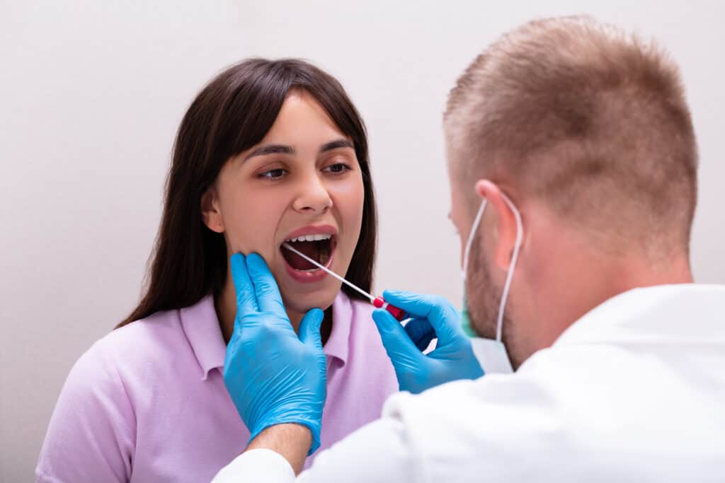 Mouth swab for drug tests.