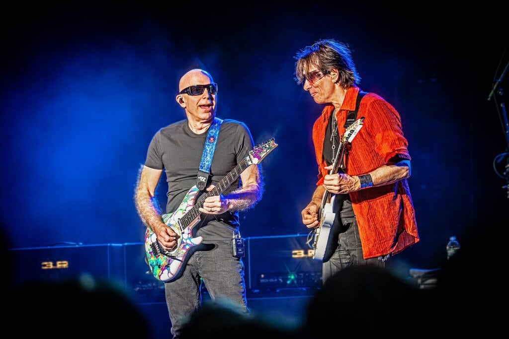 SatchVai Band came to Boston's Leader Bank Pavilion on May 20, 2026. Photos by Max Cross Photography.