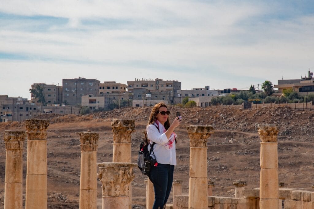 Melanie May on a press trip in the Kingdom of Jordan.