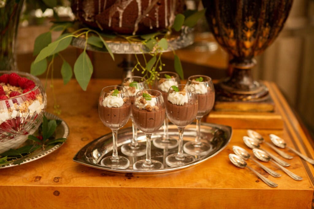 holiday entertaining dessert party chocolate budino