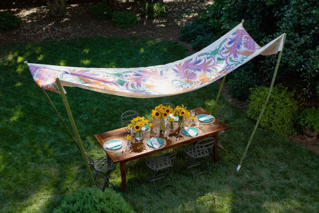 summer entertaining al fresco dining abode home canopy