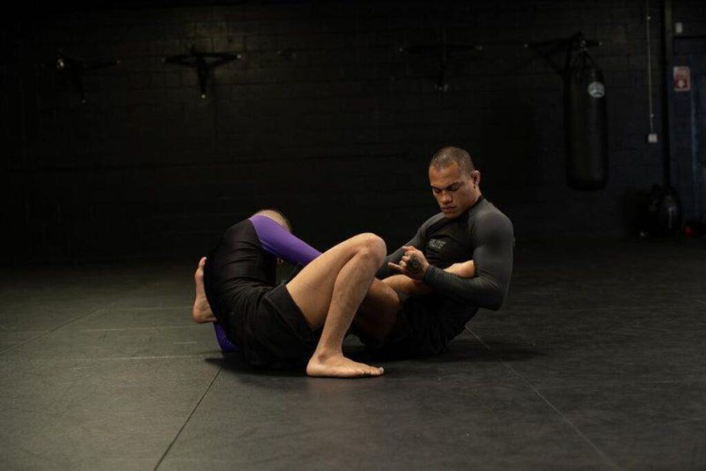 two athletes practicing Brazilian Jiu Jitsu
