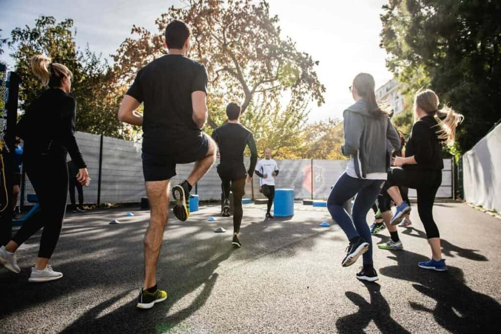 group of people learning how to stay motivated when working out