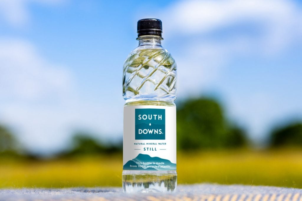South Downs Water: 500 Still Bottle with background