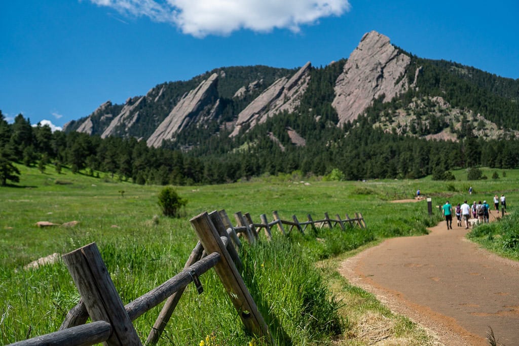 boulder flatirons hike in colorado