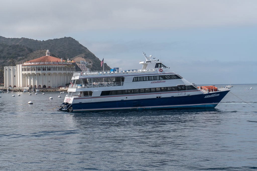 Catalina Flyer Ferry out in Avalon Harbor