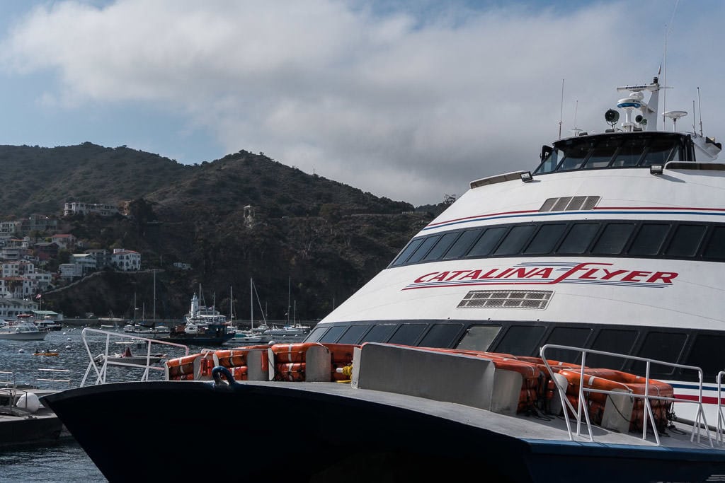 The Catalina Flyer passenger ferry that took us to Avalon from Newport Beach