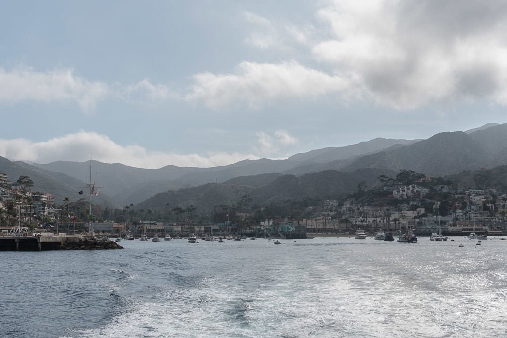 Leaving Avalon on the Catalina Flyer Ferry