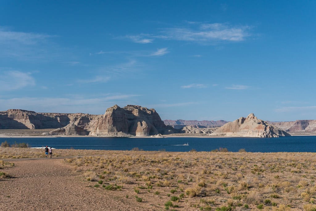 View of Lake Powell from a trail at Lake Powell Resort