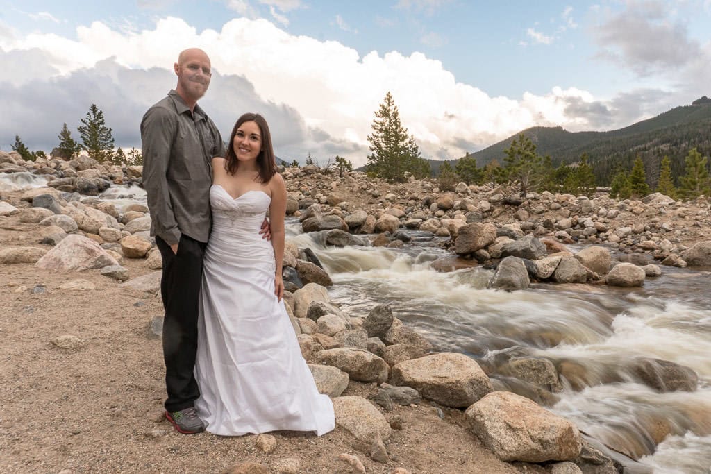 couple photo by aluvial fan falls for rocky mountain vow renewal