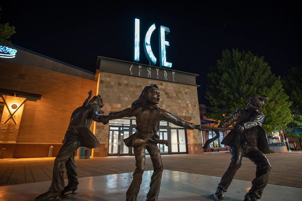 Outside of the Ice Skating Rink at the Westminster Promenade