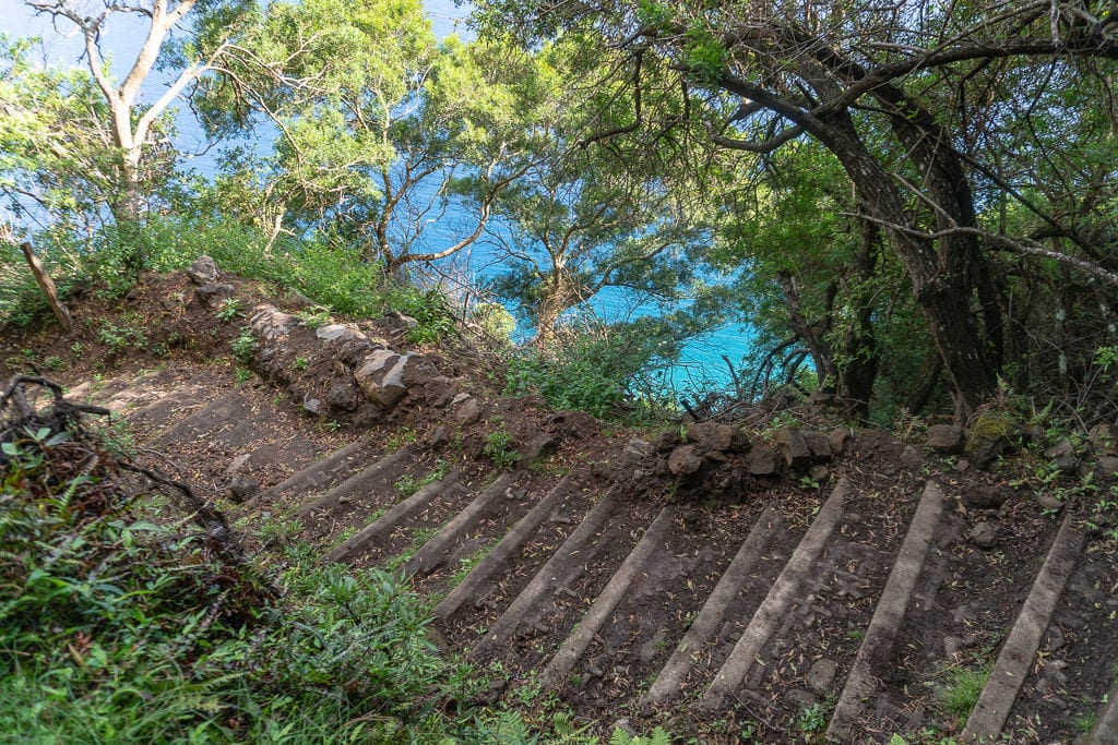 Hiking trail to Kalaupapa Molokai