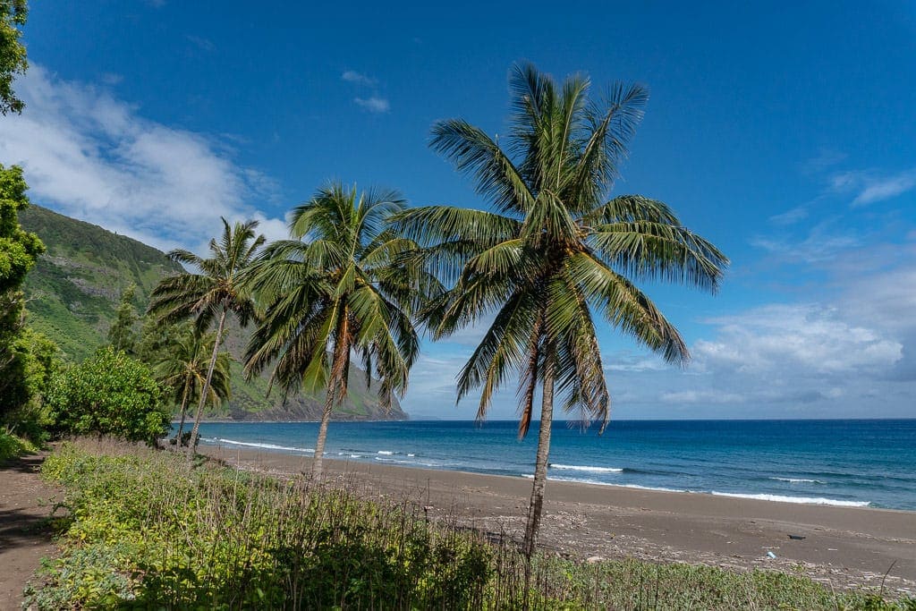 beach views after hiking to Kalaupapa in Molokai