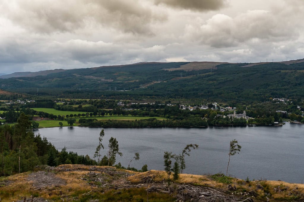 views from drive around loch ness of small town