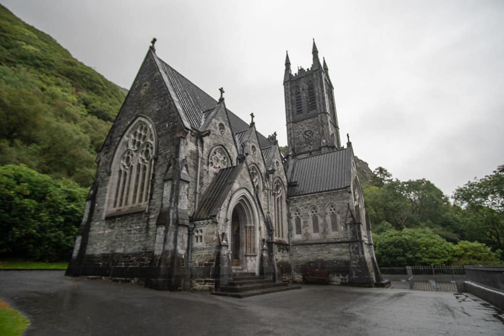 The neo-gothic church a short walk away from Kylemore Abbey