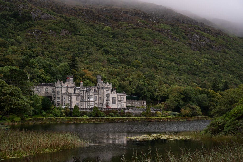 Kylemore Abbey from across the lake before you enter the property grounds