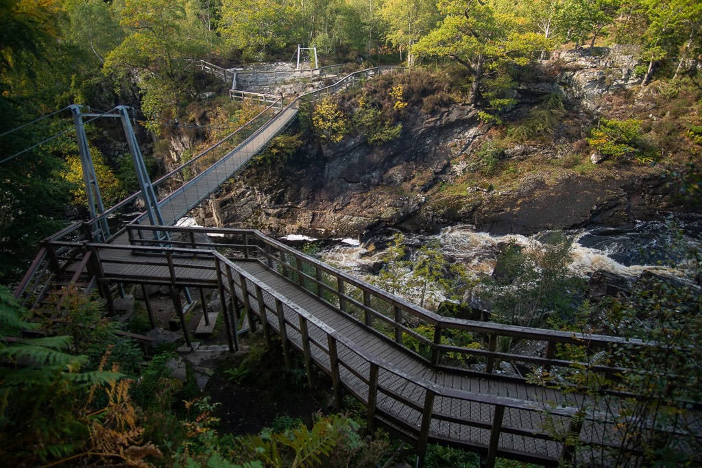 rogie falls invernesss scotland waterfall