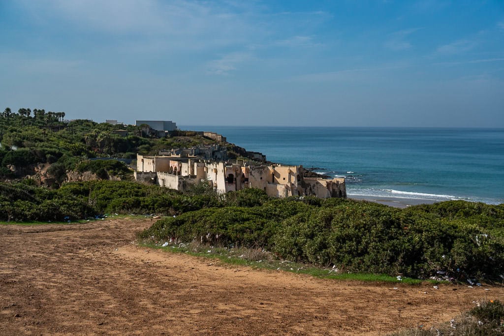 ocean views of strait of gibraltar in tangier on day trip to Morocco