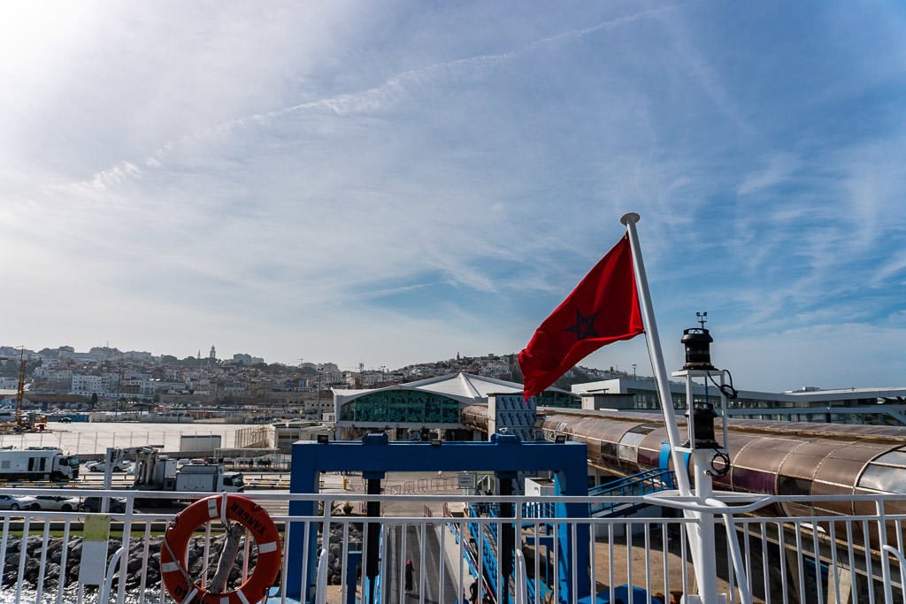 Taking the ferry back from Morocco to Spain after a great Tangier tour during our day trip to Morocco