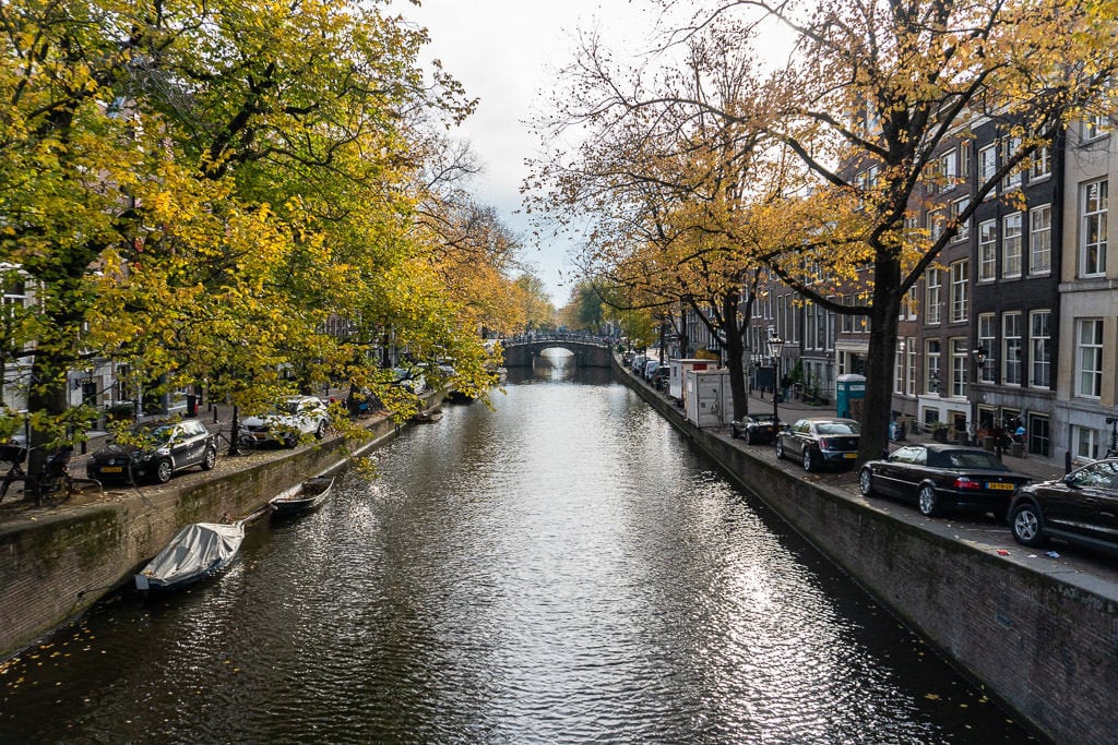 amsterdam canal in autumn