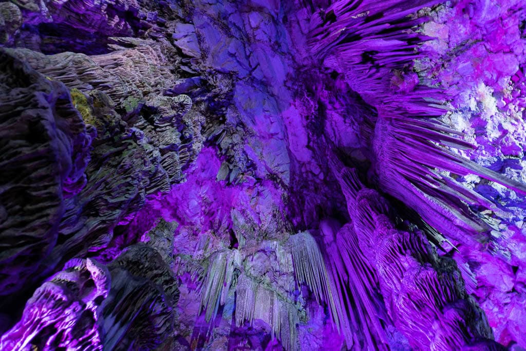 ceiling of St. Michael’s Cave on quick trip to gibraltar