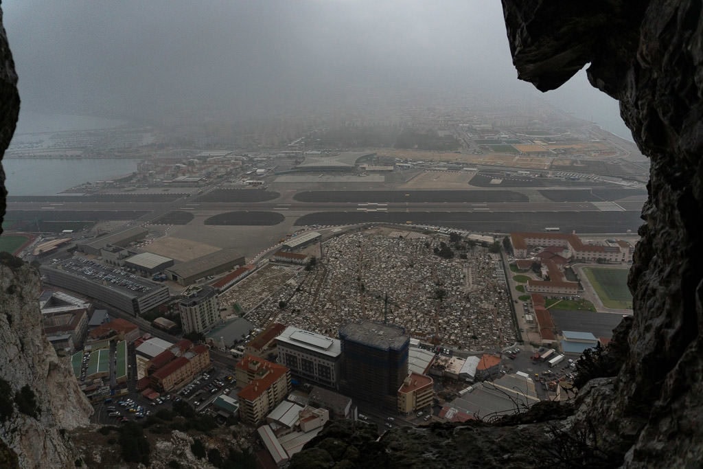 view of gibraltar from Great Siege Tunnels