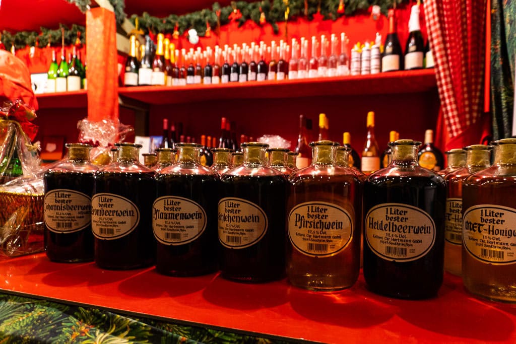 wines for sale in rothenburg christmas market