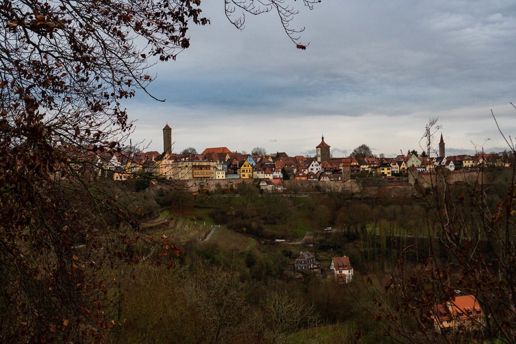 city views of rothenburg from countryside