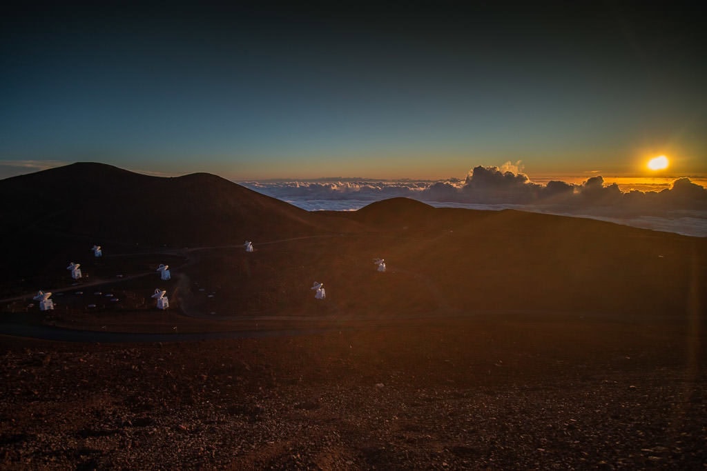 mauna kea summit at sunset