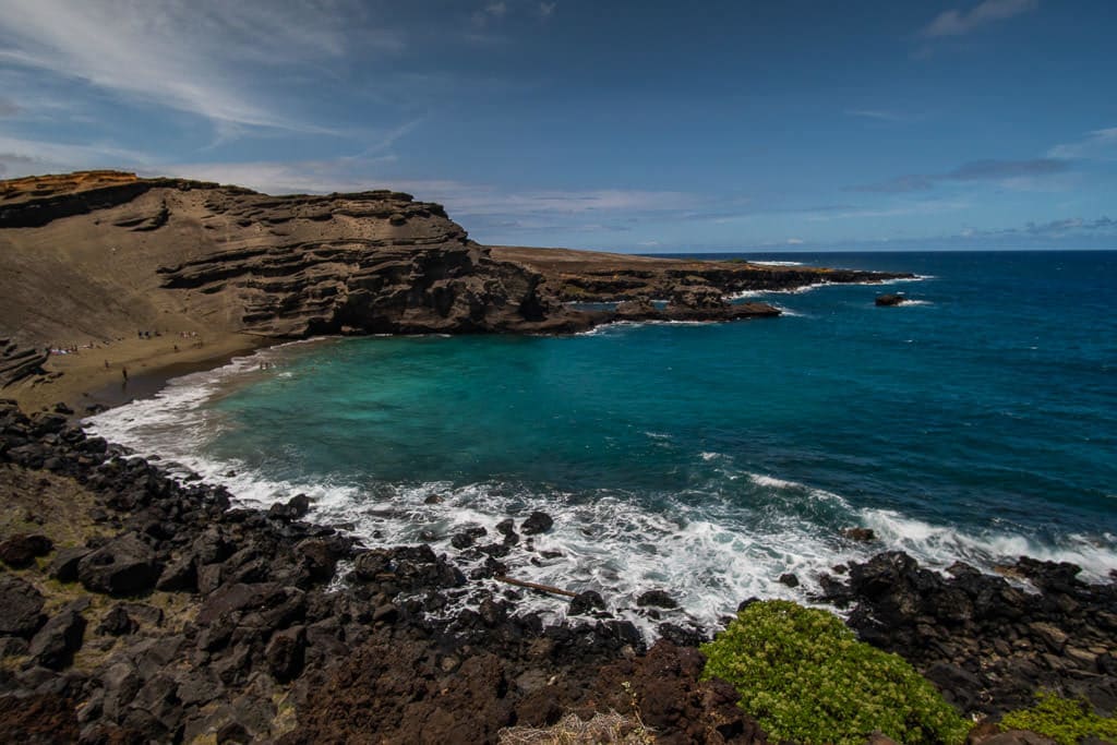 Papakolea Green Sand Beach in Big Island Hawaii