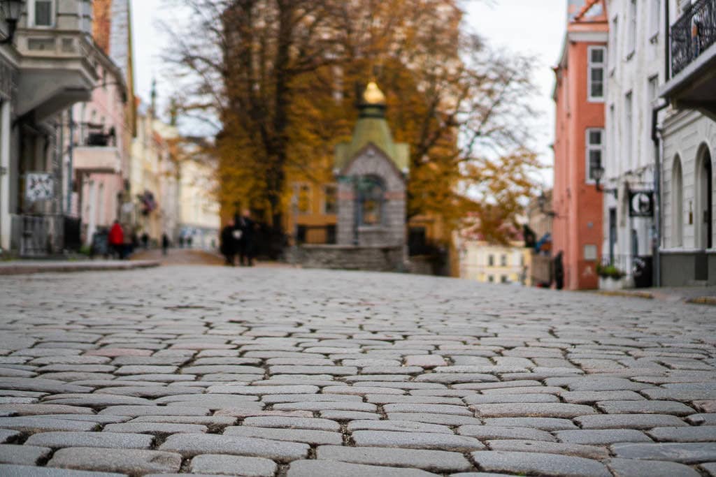 Tallinn City View of Cobblestone Streets