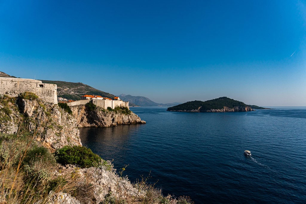 Lookout towards Lokrum Island on the way over to Danče Beach