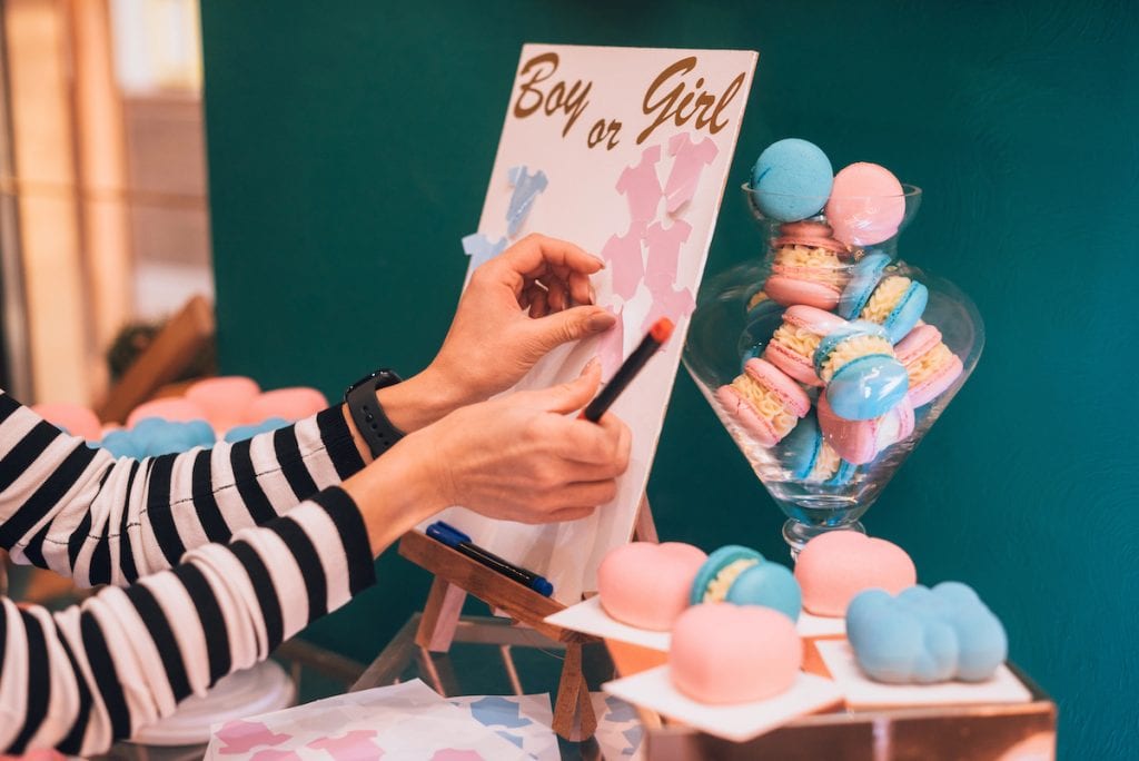 gender reveal social media photo ideas