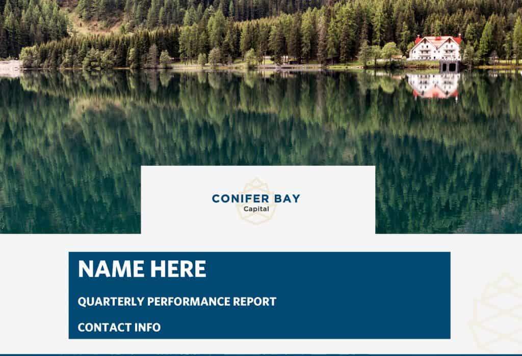 Conifer Bay Quarterly Report Cover