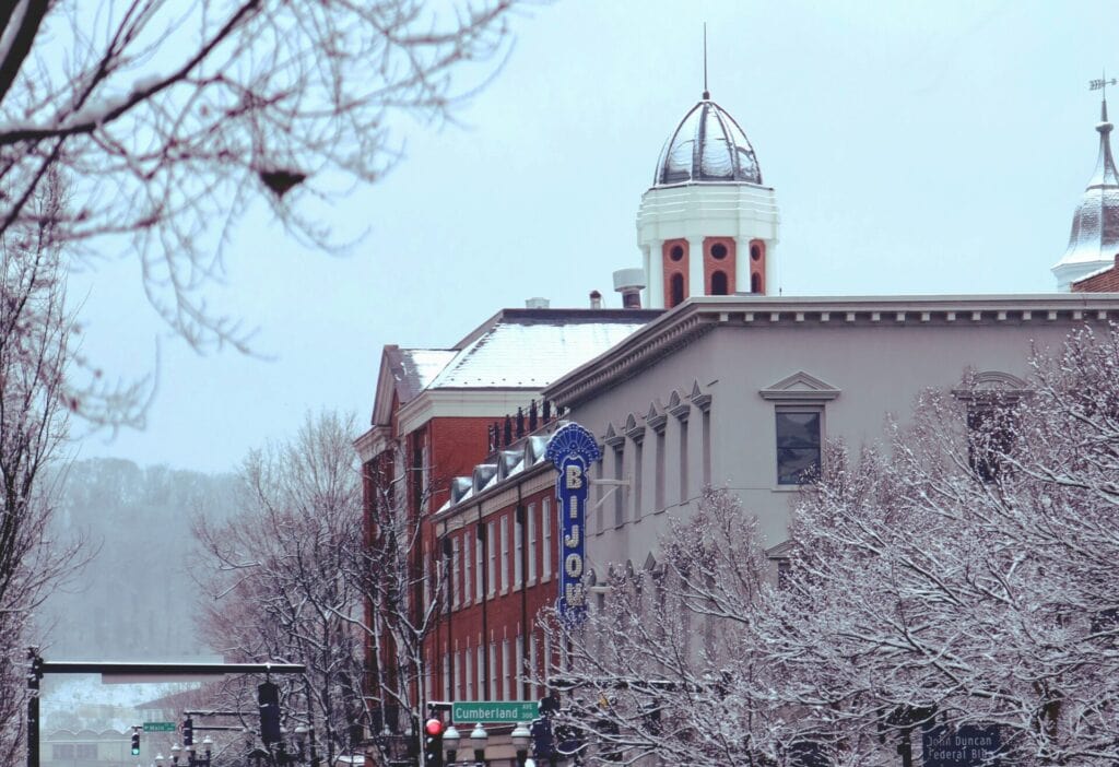 Downtown Knoxville on a Snowy Day