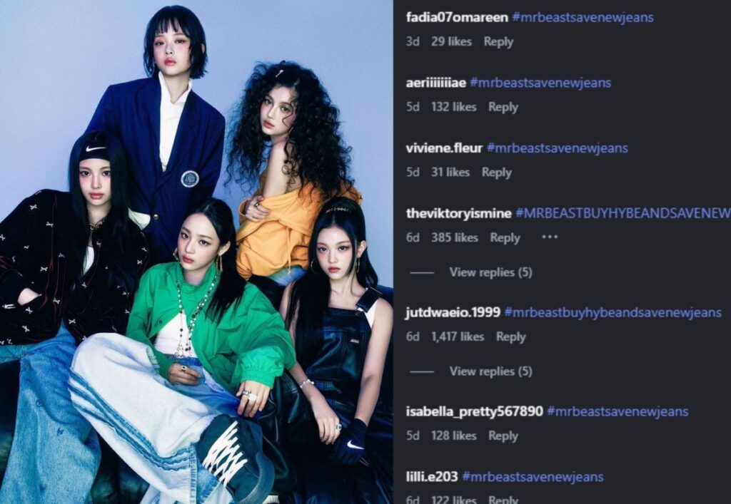 MrBeast save newjeans